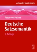 Cover: Deutsche Satzsemantik - De Gruyter