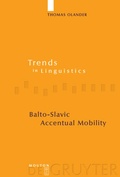 Cover: Balto-Slavic Accentual Mobility - De Gruyter Mouton
