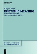 Cover: Epistemic Meaning - De Gruyter Mouton