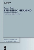Cover: Epistemic Meaning - De Gruyter Mouton