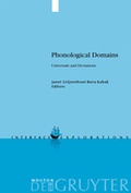 Cover: Phonological Domains - De Gruyter Mouton