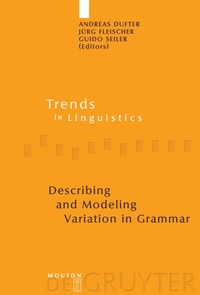 Enlarge image Cover: Describing and Modeling Variation in Grammar - De Gruyter Mouton