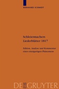Cover: Schleiermachers Liederbl&auml;tter 1817 - De Gruyter