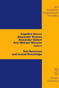 Abbildung von: Text Resources and Lexical Knowledge - De Gruyter Mouton
