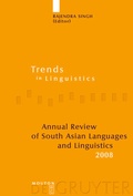 Cover: Annual Review of South Asian Languages and Linguistics - De Gruyter Mouton