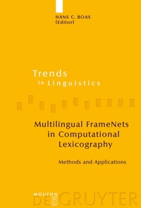Abbildung von: Multilingual FrameNets in Computational Lexicography - De Gruyter Mouton