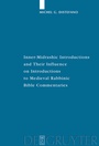 Cover: Inner-Midrashic Introductions and Their Influence on Introductions to Medieval Rabbinic Bible Commentaries - De Gruyter