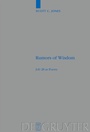 Cover: Rumors of Wisdom - De Gruyter