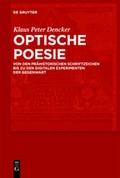 Cover: Optische Poesie - De Gruyter