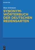 Cover: Synonymw&ouml;rterbuch der deutschen Redensarten - De Gruyter