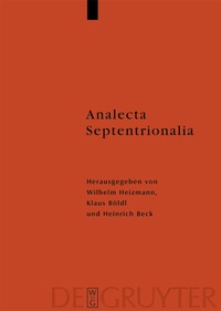 Abbildung von: Analecta Septentrionalia - De Gruyter