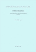 Cover: Inscriptiones Coi insulae: Catalogi, dedicationes, tituli honorarii, termini - De Gruyter