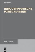 Cover: Indogermanische Forschungen / 2010 - De Gruyter