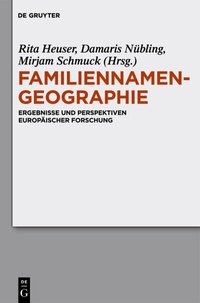 Abbildung von: Familiennamengeographie - De Gruyter