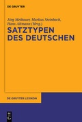 Cover: Satztypen des Deutschen - De Gruyter