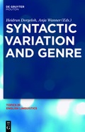Cover: Syntactic Variation and Genre - De Gruyter Mouton