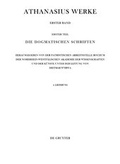 Cover: Athanasius Alexandrinus: Werke. Die Dogmatischen Schriften / Epistulae I-IV ad Serapionem - De Gruyter