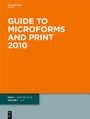 Cover: Guide to Microforms in Print. 2010 / Author Title - De Gruyter Saur