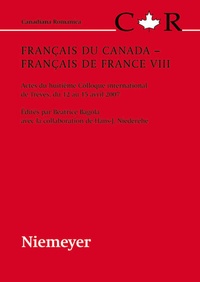 Abbildung von: Français du Canada - Français de France VIII - De Gruyter