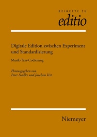 Abbildung von: Digitale Edition zwischen Experiment und Standardisierung - De Gruyter