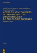 Cover: Actes du XXVe Congr&egrave;s International de Linguistique et de Philologie Romanes - De Gruyter