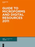 Cover: Guide to Microforms and Digital Resources / Author Title and Subject Guide - De Gruyter Saur
