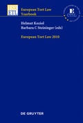 Cover: European Tort Law Yearbook / 2010 - De Gruyter