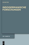 Cover: Indogermanische Forschungen / 2011 - De Gruyter