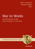 Cover: War in Words - De Gruyter