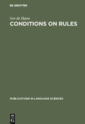 Cover: Conditions on Rules - De Gruyter Mouton