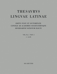 Abbildung von: Thesaurus linguae Latinae. . / n - navalis - De Gruyter