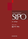Cover: L&ouml;we/Rosenberg. Die Strafproze&szlig;ordnung und das Gerichtsverfassungsgesetz / &sect;&sect; 94-111p - De Gruyter