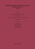 Cover: Verzeichnis der in den Supplikenregistern der P&ouml;nitentiarie Alexanders VI. vorkommenden Personen, Kirchen und Orte des Deutschen Reiches (1492-1503) - De Gruyter