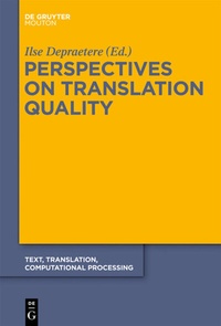 Abbildung von: Perspectives on Translation Quality - De Gruyter Mouton