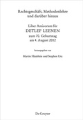 Cover: Rechtsgesch&auml;ft, Methodenlehre und dar&uuml;ber hinaus - De Gruyter