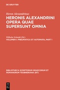 Cover: Pneumatica et automata - De Gruyter