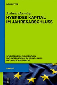 Abbildung von: Hybrides Kapital im Jahresabschluss - De Gruyter