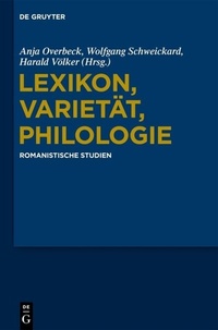 Abbildung von: Lexikon, Varietät, Philologie - De Gruyter