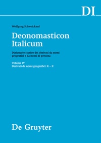 Abbildung von: Derivati da nomi geografici (R-Z) - De Gruyter