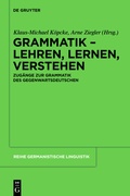 Cover: Grammatik - Lehren, Lernen, Verstehen - De Gruyter