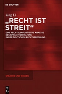 Abbildung von: "Recht ist Streit" - De Gruyter