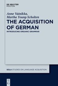 Cover: The Acquisition of German - De Gruyter Mouton