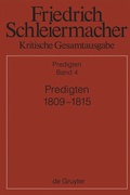 Cover: Predigten 1809-1815 - De Gruyter