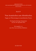 Cover: Vom Aram&auml;ischen zum Altt&uuml;rkischen - De Gruyter