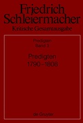 Cover: Predigten 1790-1808 - De Gruyter