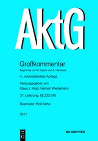 Abbildung von: Aktiengesetz / §§ 222-240 - De Gruyter
