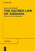 Cover: The Sacred Law of Andania - De Gruyter