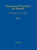 Cover: Historisches W&ouml;rterbuch der Rhetorik / Register - De Gruyter