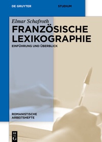 Abbildung von: Französische Lexikographie - De Gruyter