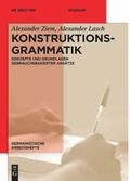 Cover: Konstruktionsgrammatik - De Gruyter
